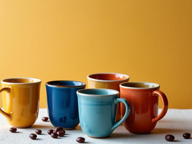 Ensemble de tasses à expresso en céramique colorée
